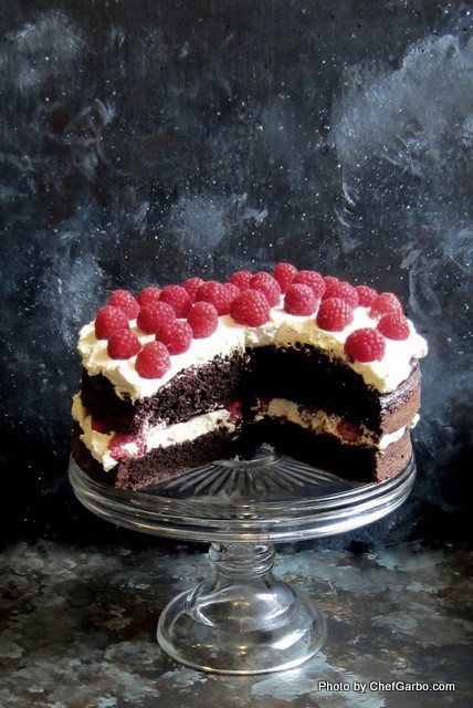 Gluten Free - Organic - Chocolate Raspberry Cream Cake