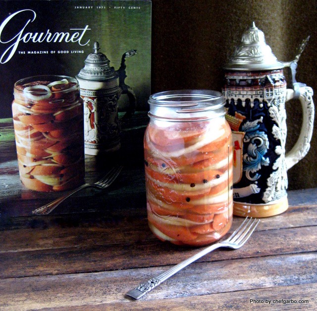 Gourmet Pickled Knawtworst Recipe - Circa 1960's