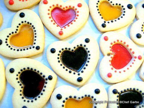 Valentine's Stained Glass Cookies - Organic - Gluten Free