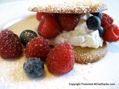 Gluten Free - Organic - Berries and Biscuits with Lemon Infused Whipped Cream