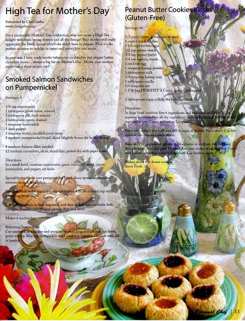 Personal Chef Magazine Article - High Tea for Mothers Day