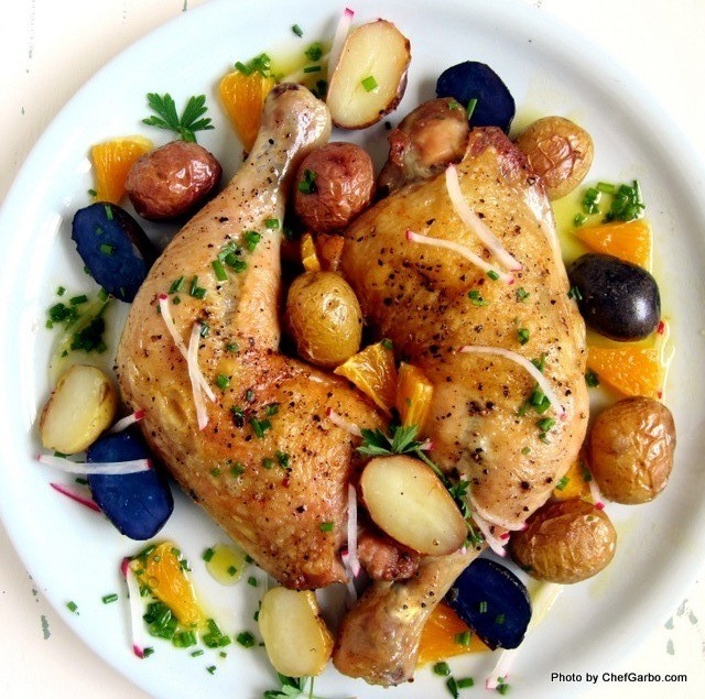 Entrees - Garbo's Personal Chef Service - Roast Chicken with Apricot-Citrus Shrub - Paleo