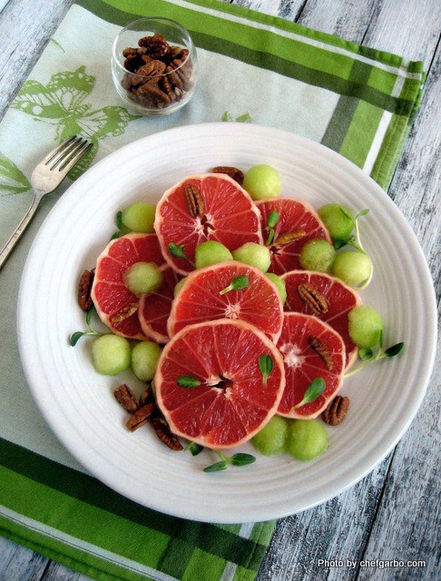 Gluten Free - Organic - Ruby Red Grapefruit & Melon Salad