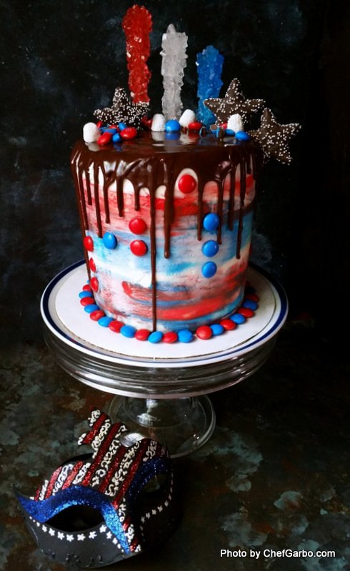 Desserts &amp; Pastries - Garbo's Personal Chef Service - Chocolate Drip Cake - July 4th