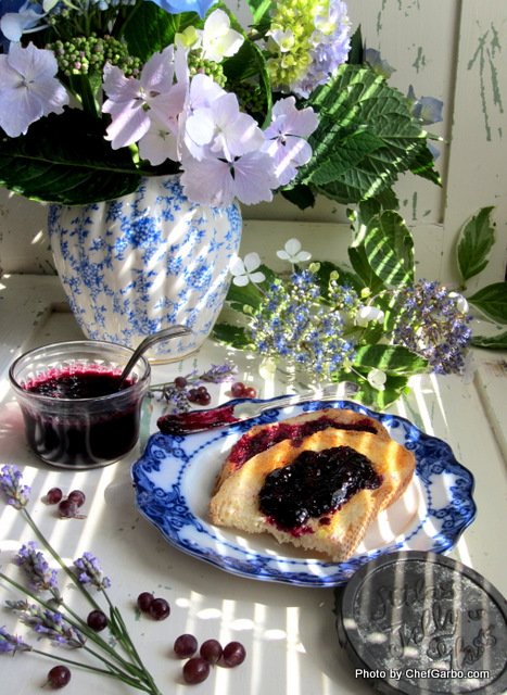 Vintage High Tea Table Setting - Blueberry Lavender Jam