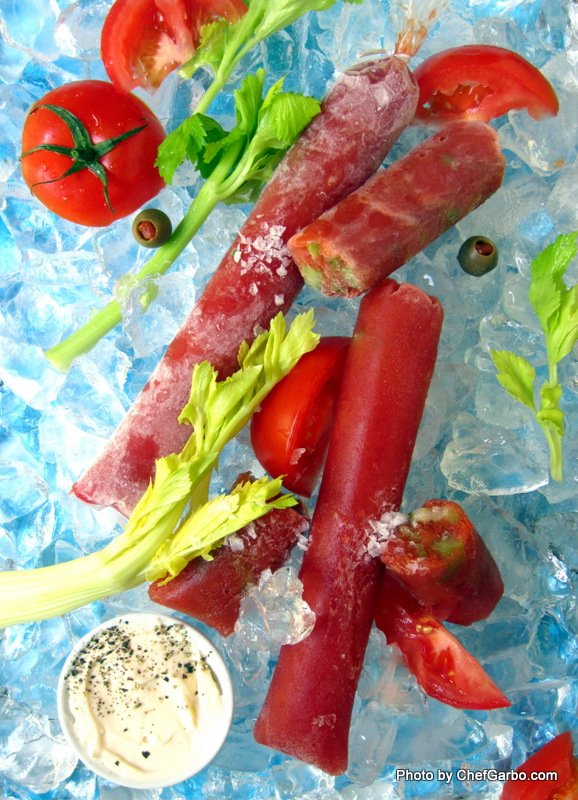 Beverages - Boozy Bloody Mary Pops by Personal Chef SF Garbo